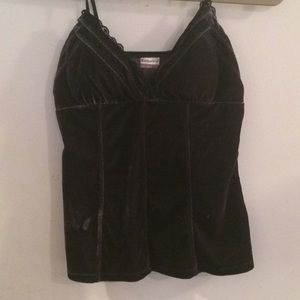 Navy blue velvet tank